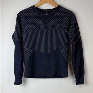 J. Crew Navy Striped Sweatshirt Size XS